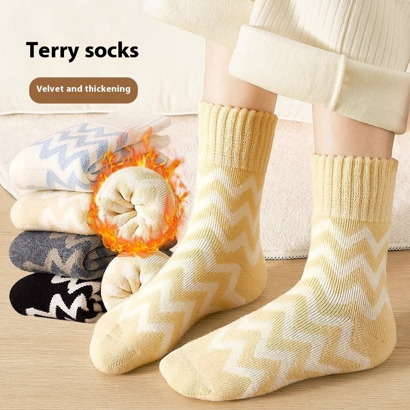Thick Winter Fleece Lined Snow Warm Floor Socks