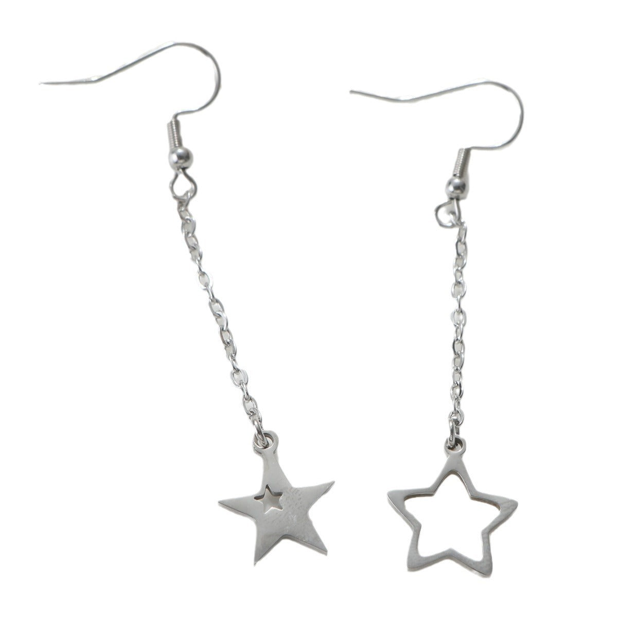 Titanium Steel Star Earrings
