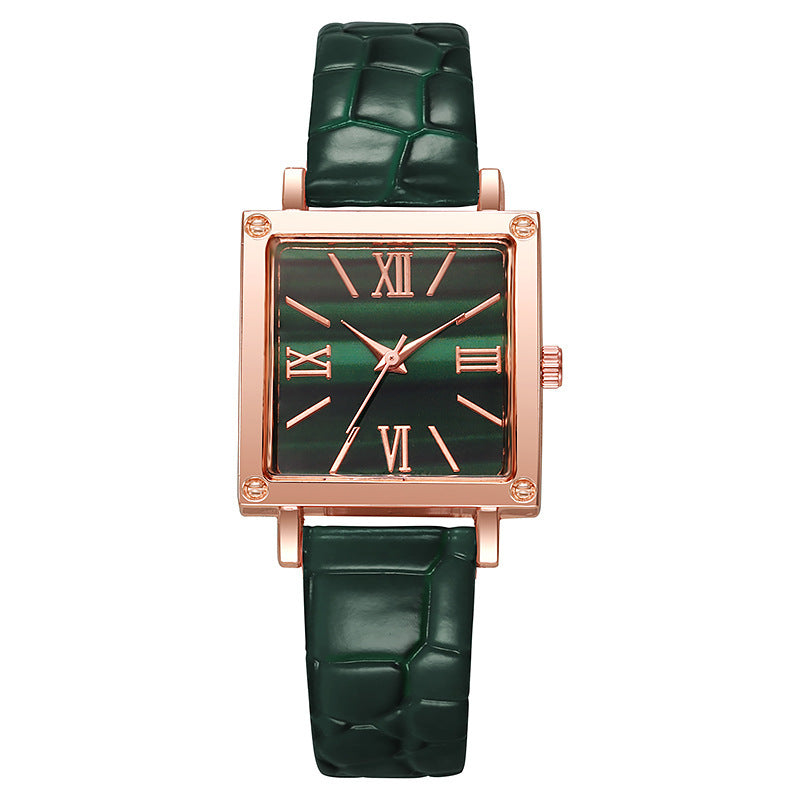 Square Watch Fashion Bamboo Pattern