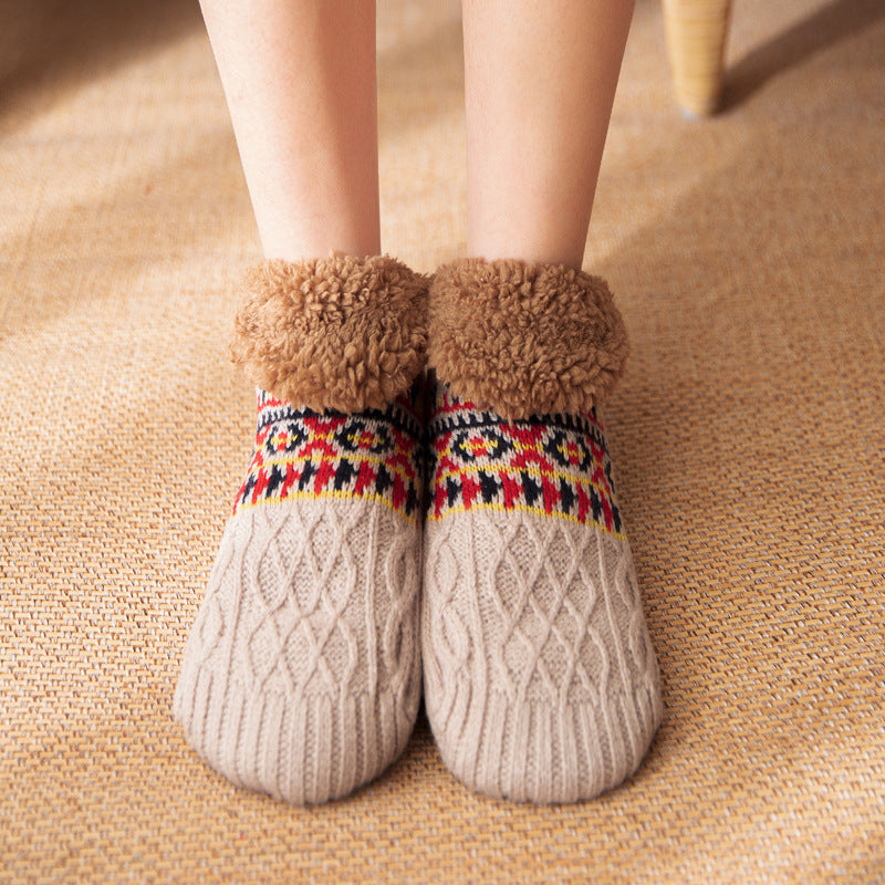 Fall And Winter Warm Non-slip Indoor Home Floor Socks