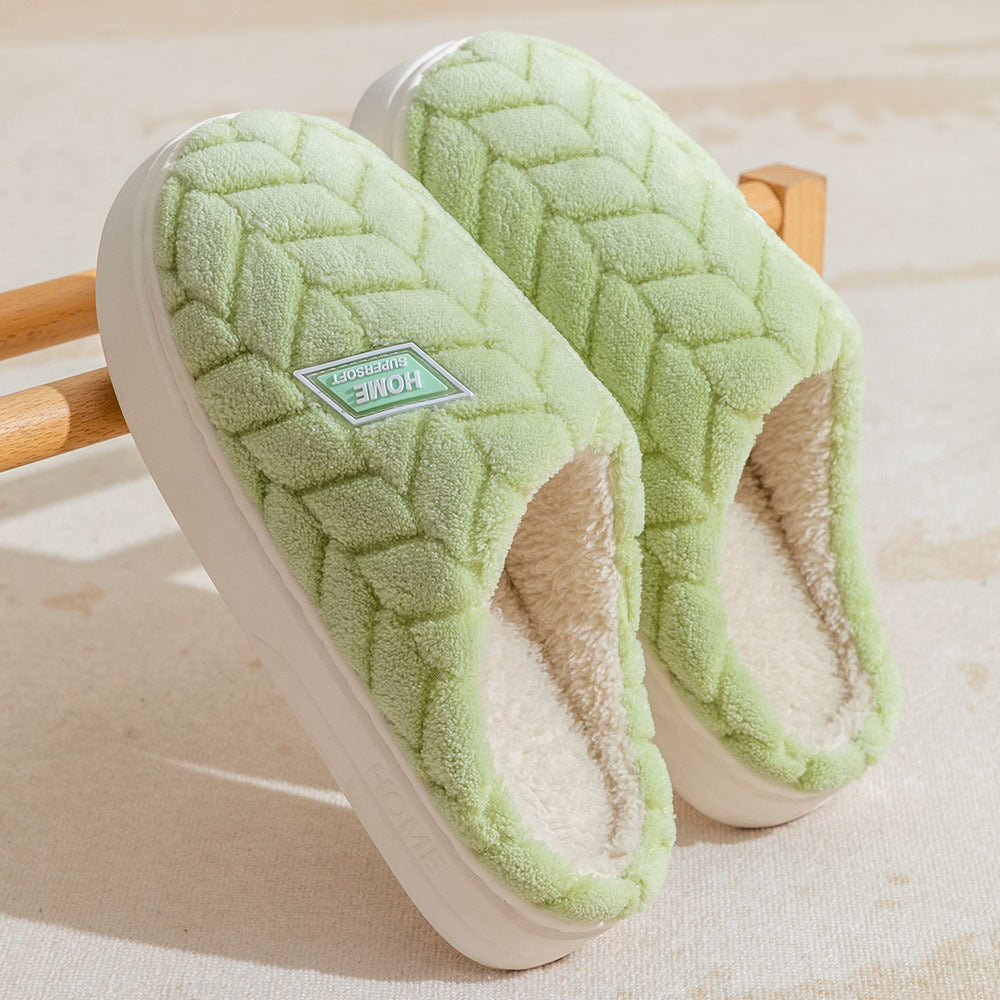 Non-slip Winter Warm Thick-soled Plush Fleece Slippers