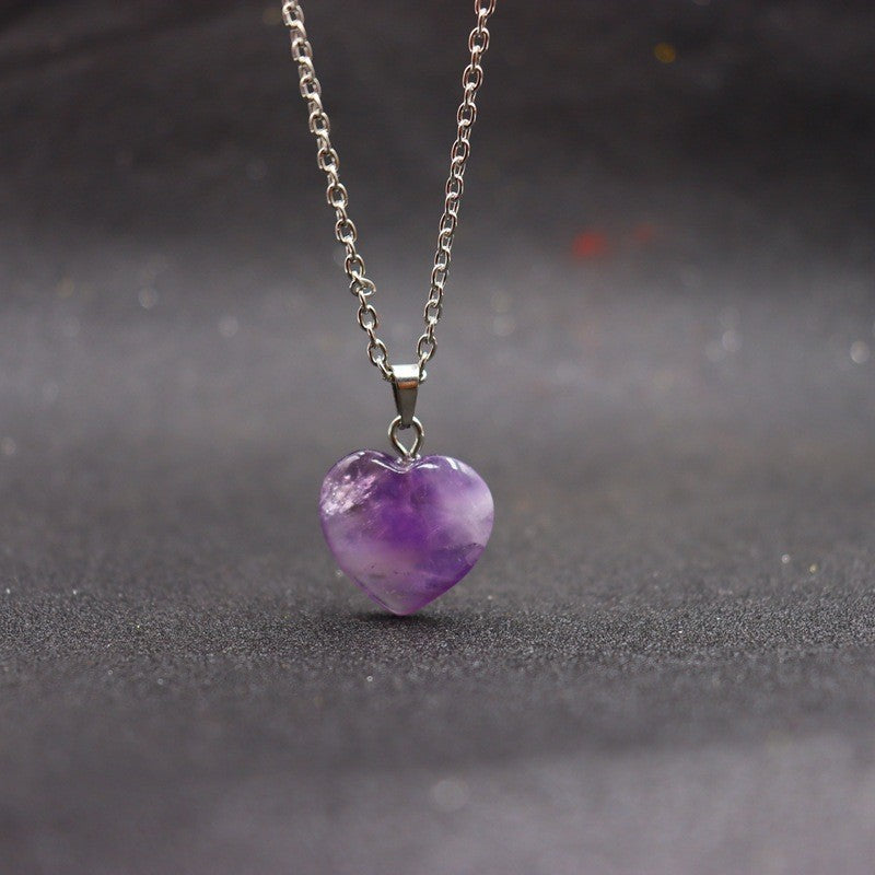 Simple Natural Stone Water Drop Pendant