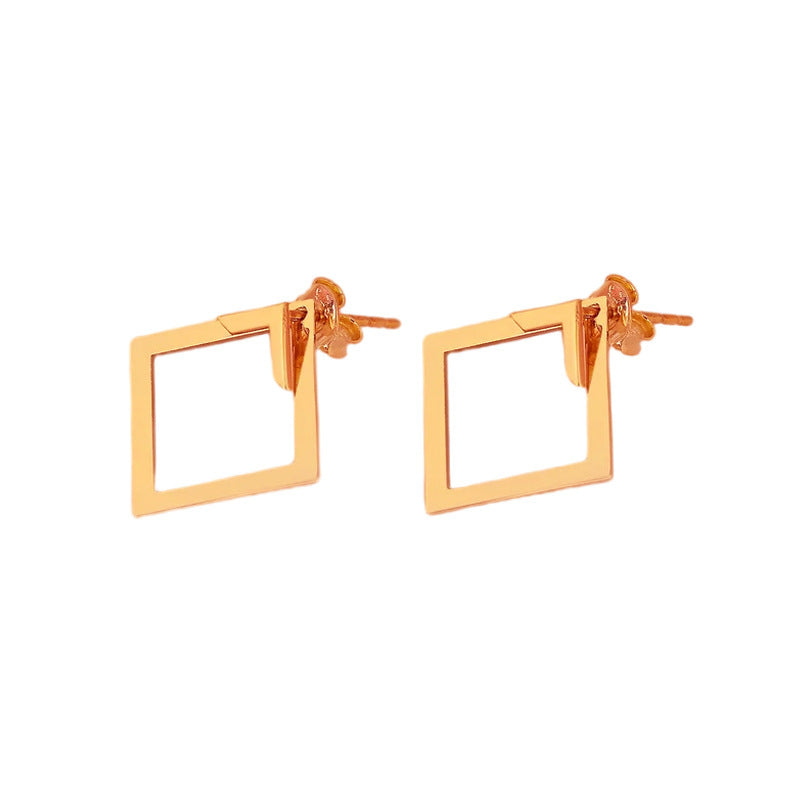 Simple Diamond-shaped Geometric Earrings