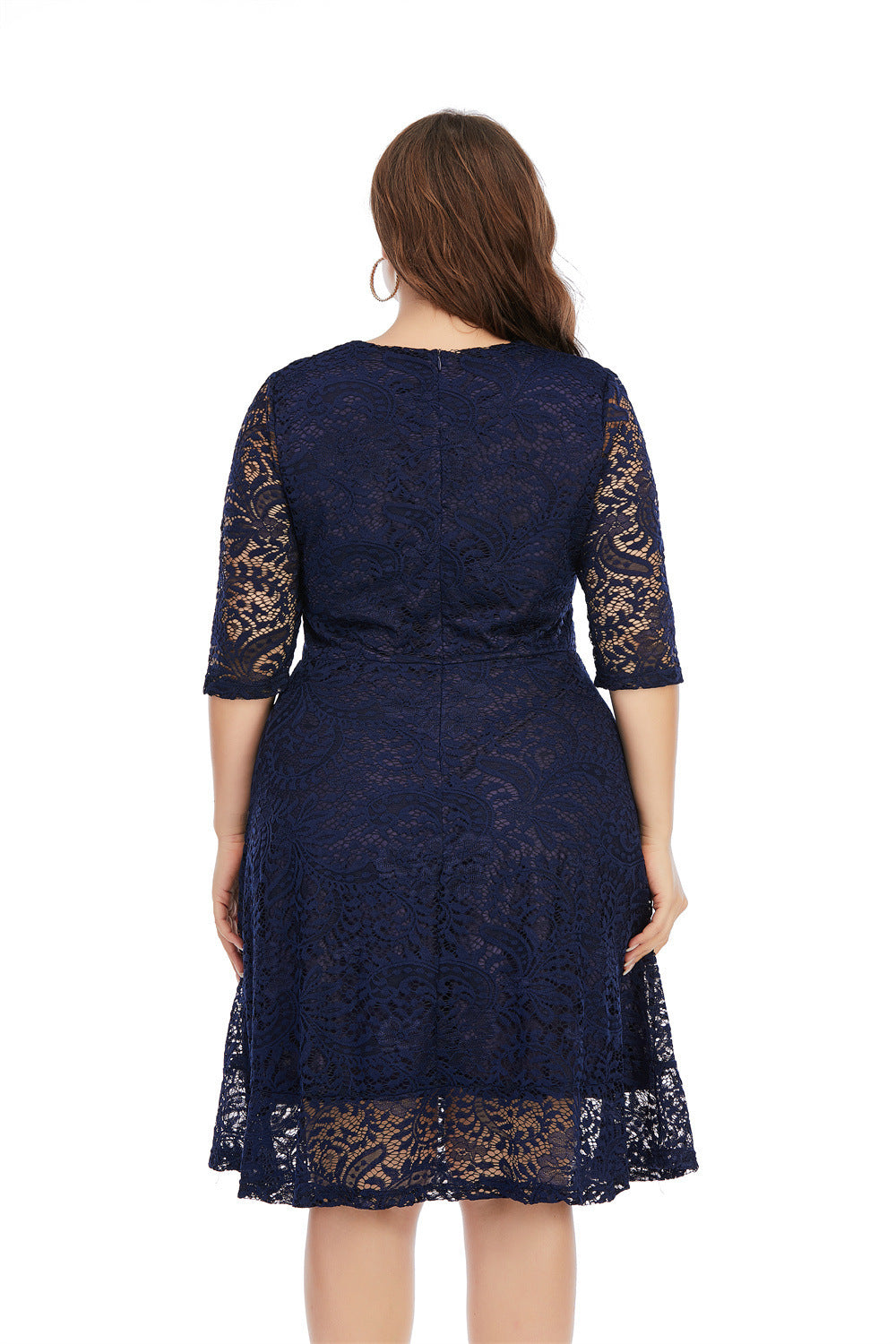 Mid-length Lace-Layered Dress