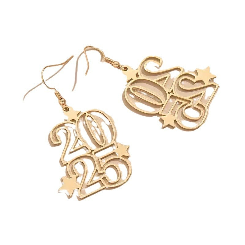 Golden 2025 Dangle Earrings