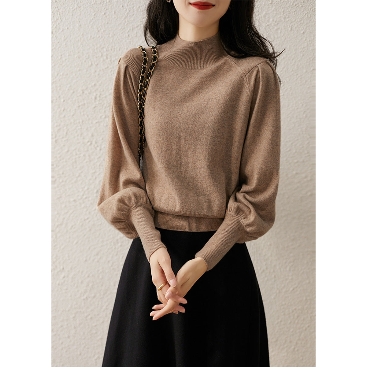 Lotus Multi-color Horn Sleeve Sweater