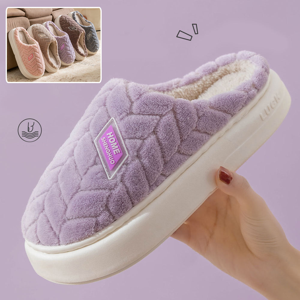 Non-slip Winter Warm Thick-soled Plush Fleece Slippers