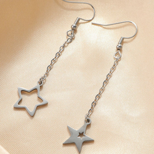 Titanium Steel Star Earrings